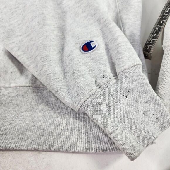 Champion Syracuse Drawstring Graphic Hoodie Size M Men's Light Gray Pullover - Picture 9 of 13